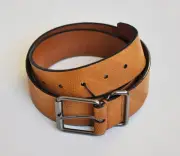 NWT (mis-tagged) Burberry Embossed Check Leather Cory Belt Roller Buckle 34 85