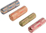 Coin Wrappers Assorted 300 PCS Flat Coin Rolls Wrappers for All Coins Including