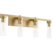 Quorum International 533-4-80 Kilbey Bathroom Vanity Light Aged Brass