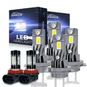 LED Headlights High-Low+Fog Light Bulbs 6x For Mercedes Benz C300 C350 2008-2010 (for: Smart)