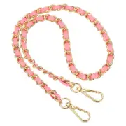 24" Purse Chain Strap, DIY Bag Chain Strap Replacement Adjustable, Pink&Gold