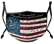 2nd Amendment The right of The People To Keep and Bear Arms Facemask Adjustable