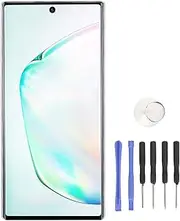 for Galaxy Note 10 Screen Replacement, 6.3inch LCD Touch Screen Digitizer Assembly Replacement Kit with Frame Repair Tools (Silver)