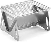 VALKEN Camping Mini BBQ Grill Portable Charcoal Barbecue Grill Stainless Steel Camping Fire Pit Wood Stove