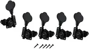 Binxind 5Pcs Guitar Accessory Vintage Open Bass Guitar Tuning Keys Pegs Machine Heads Tuners Black 1L4R for 5 Strings Bass Black