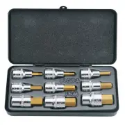 Draper 1/2"D Metric Hexagon Socket Bit Set 9 Pc 4 5 6 8 10 12 14 17 19mm 66202