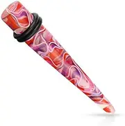 [Tapsi´s Coolbodyart] Unisex Taper Stretcher Stretcher Set Acrylic Plastic Pink Purple in 7 Sizes Bar Diameter: 2.4-10 mm