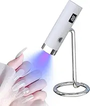 UV LED Nail Lamp, Portable LED Nail Lamp | UV Nail Polish Lamp, Manicure Tool with Adjustable Magnetic Rotation Holder for Beauty Salon, Dorm, Travel, Business Trip