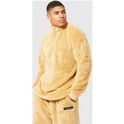 Mens Sand Borg Funnel Neck Sweatshirt