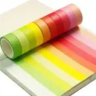 20 Rolls of Tape Set Peel Off Vibrant Rainbow Colored Masking for Crafting