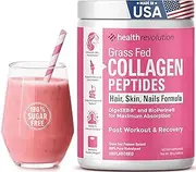 Health Revolution Multi Collagen Powder for Women – 5 Hydrolyzed Collagen Peptides Types I, II, III, IV, and X – Supports Joints, Skin, Hair and Nails – Non-GMO, Gluten-Free, Unflavored
