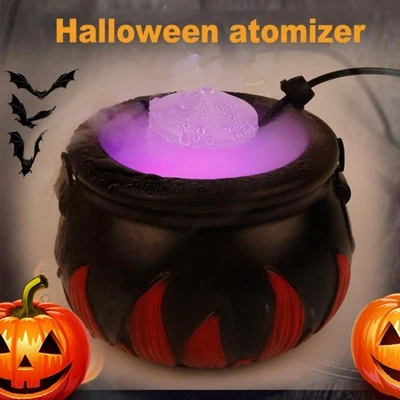 Halloween Witches Pumpkin Cauldron With Color Changing 12 LEDs Lights ZNBB