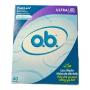 o.b. Original Non-Applicator Tampons Ultra Absorbancy 40 Count (Pack of 1)