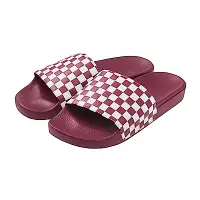 在飛比找Yahoo奇摩購物中心優惠-(男)VANS Slide-On 棋盤格休閒拖鞋*紅色VN0