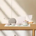 Travel Teapot and Cup Set Outdoor Small Ceramic Teapot 1 Pot and 3 Cups for