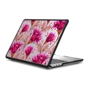MacBook Pro 14-inch (M1 - M4) Impact Case Daisies Floral - Magenta / Clear