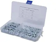 Anneome Grease Fitting Kit Assortment Set Various Types for Needs Includes Storage Case for Easy Organization for Maintenance and Repair