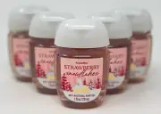 5 BATH & BODY WORKS STRAWBERRY SNOWFLAKES POCKETBAC ANTI-BAC HAND GEL SANITIZER