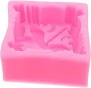 ULDIGI 1pc Silicone Mold Kit Cookie Mold Halloween Machine Honeycomb Cake Mold Soap Molds Baking Molds Bakeware Extensible Rectangle Mousse Cake Ring Mold Pie Sphere Pans Pink