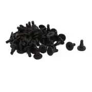 Laptop Computer Shockproof Phillips Flat Head Bolt Hard Drive Screws Black 50pcs