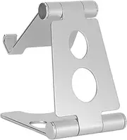 XUMIUZIY Cell Phone and Tablet Stand,Aluminum Alloy Cell Phone Mount for Live Streaming,Multi Angle Adjustment,Roller Design,Convenient and Easy to Use