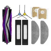 9PCS for Clien T24 / S8+ /S8 Robot Vacuum Cleaner Main Side Brush Mop Hepa Filter Dust Bag Replacement Accessories