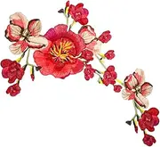 jojofuny Sew Decorative Fabric Patches for Clothes Embroidered Flower Applique for DIY Crafts Easy to Use Repair Patch for Shirts Pillows and Curtains