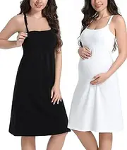 [SUIEK] 3PACK Nursing Tanks Maternity Tops Cami Bra Shirt for Pregnant Postpartum