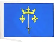 Joan of Arc Flag 18'' x 12'' Cords - The Maid of Orléans - Jeanne d'Arc Small Flags 30 x 45cm - Banner 18x12 in - AZ FLAG