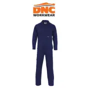DNC Workwear Mens Polyester Lightweight Cool-Breeze Cotton Drill Coverall 3104
