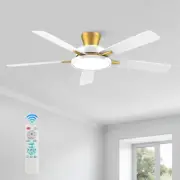 52 Inch Ceiling Fans with Lights and Remote,Ultra Silent Low Profile Ceiling Fan