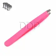 PROFESSIONAL EYEBROW BEAUTY SLANTED EYEBROW TWEEZERS IN PINK