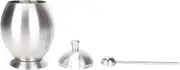 Egg Shaped Condiment Container Stainless Steel Wide Mouth Oval Condiment Jar for Sugar Kitchen Restaurant Premium Material Polished Design