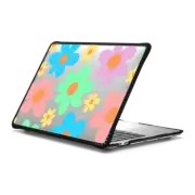 MacBook Pro 13-inch (M1 / M2 / Intel) Impact Case Transparent Floral Pastel Colors 70s Retro Flower Power