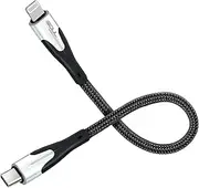 iSOUL USB C to Lightning iPhone Short Charger Cable, 15CM/0.5ft for iPhone 13/12/11/ Pro/Max/X/XS/XR/XS Max/ 8/ Plus, Supports Power Delivery (for Use with Type C Chargers)