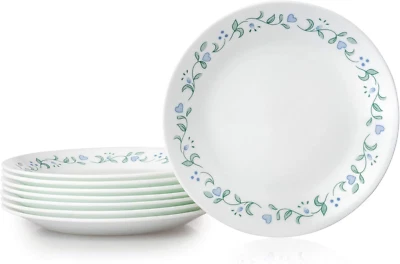 Corelle Vitrelle 8-Piece Appetizer Plates Set, Triple Layer Glass and Chip Resis