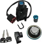MZBZUTEDEE Moto Ignition Switch Fuel Gas Tank Cap Cover Seat Lock Key Set Kit Fit for Honda CRF250 CRF250RL Rally 2017-2020 OEM:35010-KZZ-J00