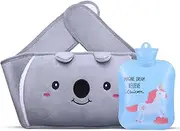 Hot Water Bottle, Rubber Cold Hot Water Bottle with Soft Plush Hand Waist Warmer Cover, Cute Unicorn Hot Water Bag for Pain Relief from Arthritis, Headaches, Hot and Cold Therapy