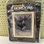 Vintage Monarch Horizons Canada Geese Counted Cross Stitch Kit #CS23 New Sealed