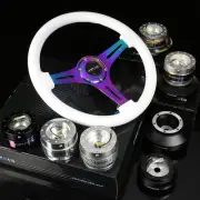 NRG 180H HUB+GOLD GEN 2.8 QUICK RELEASE+3"DISH IRIDIUM STEERING WHEEL WHITE GRIP (for: Volkswagen)