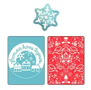 Sizzix From Our Home Emboss set #658192 Retail Value $15.98 + Snowflake #24 die!