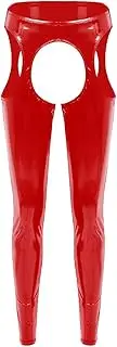 [GRRKDFQ] Women's Pyjama Sets Cutout Open Crotch Pants High Waist Crotchless