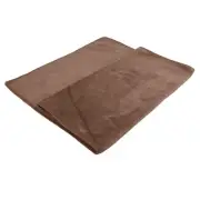 Brown 300gsm Microfiber Cleaning Cloth Absorbent Car Washing Towel 33 x 65cm