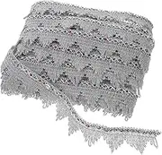 HOMSFOU Decorative Lace Trim Wear Resistant Braided Fringe for Clothing Curtains Crafts Washable Silver Metallic Braid Trim for DIY Projects and Sewing