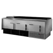 Tecnodom Serie MR80 Black 2000mm Self-serving Deli Display with Storage and Castors - TDMR-0820SELF