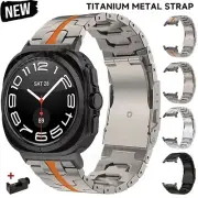 Luxury Titanium Metal Band For Samsung Watch Ultra 47mm Qucik Fit Link Bracelet