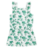 [Tartine et Chocolat] Tartine et Chocolat Printed ruffled cotton playsuit Y 4 multicoloured