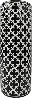 LANDCHY Porcelain Ceramic Umbrella Stand Holder Modern Style Floor Vase for Storage Canes Walking Sticks Golf Umbrella Mono-pods Tripod Bat Golf Club Gift Entryway Indoor 24" High Black&White