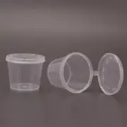 25pcs 25ml Disposable Plastic Takeaway Sauce Cup Containers Food Box Paint 'UU