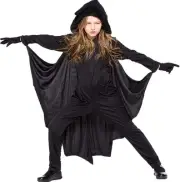 Kids Halloween Costume Bat Vampire Wings Hooded Cape Fancy Dress up Costume Cosp